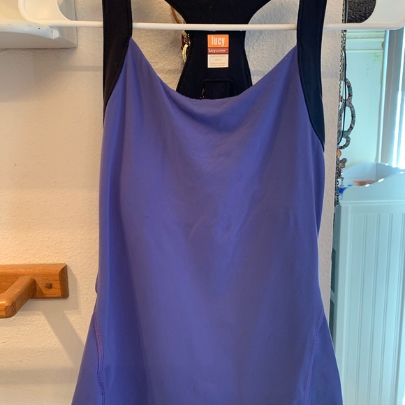 Lucy Tops - Women’s Purple Lucy tank top cross cross back XS